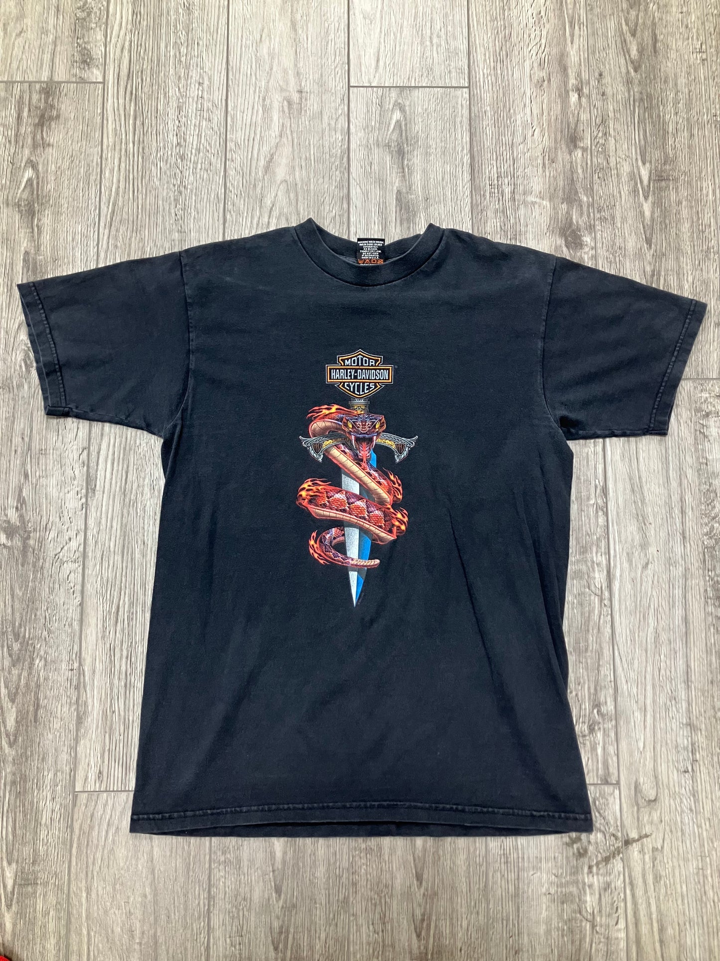 Vintage Harley Davidson Snake Tee Size M