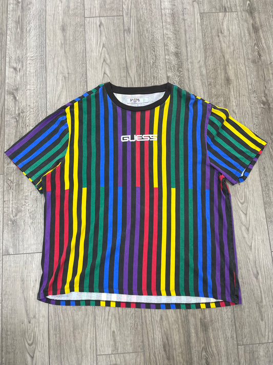 Guess X Jbalvin Multi-Colored Striped Shirt Size XXL