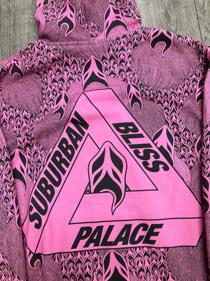 Palace Suburban Less Ghost Pink Hoodie Size S