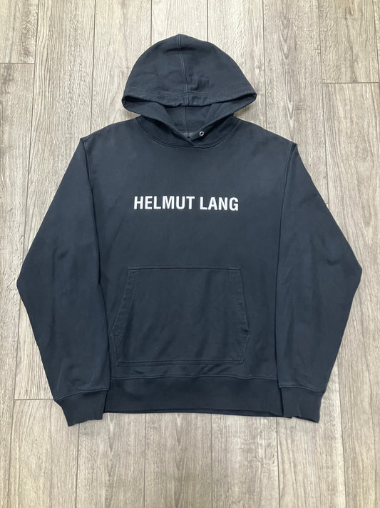 L-Helmut Lang Stencil Logo Hoodie