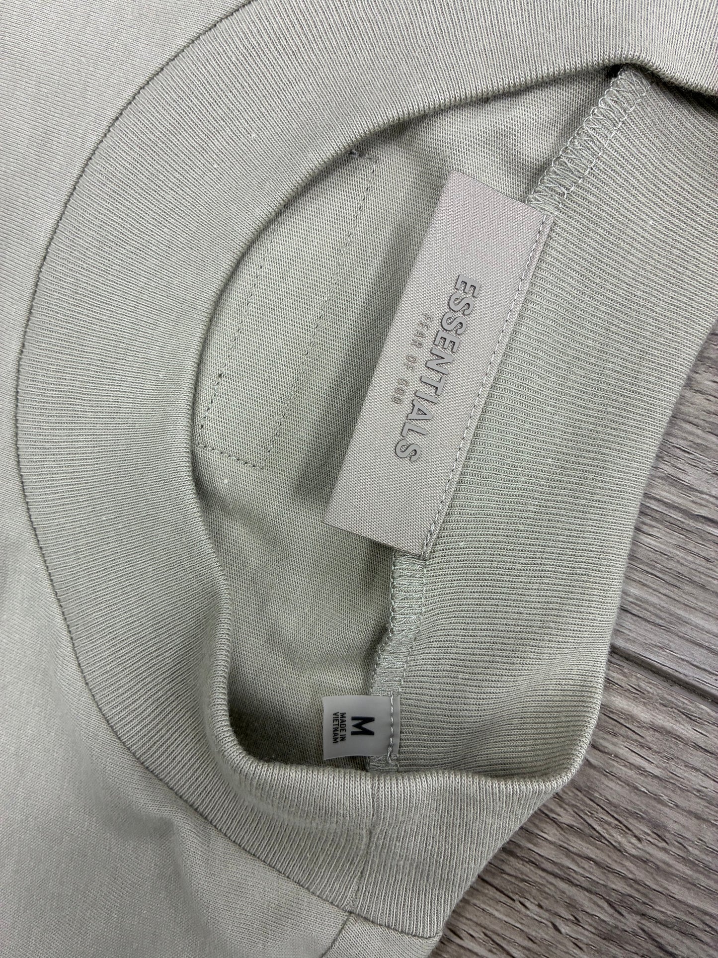 M - Fear Of God Essentials Beige Logo Shirt