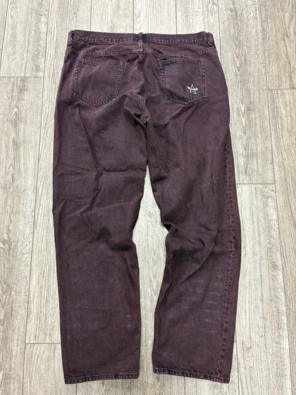 38 - Supreme Regular Fit Overdyed Red Denim Jeans