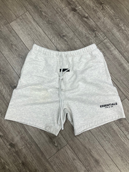 XL-Fear Of God Essentials White Cotton Shorts
