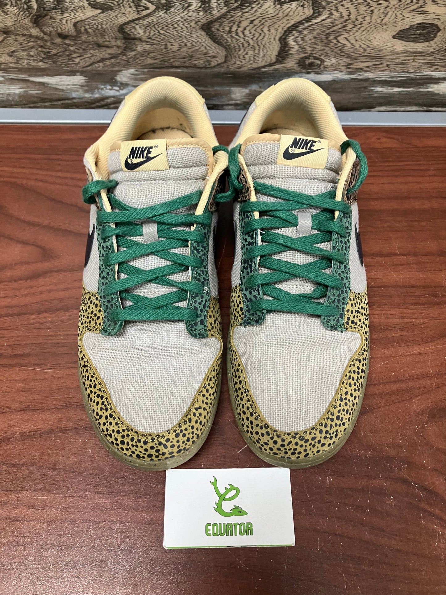 Nike Dunk Low Safari Golden Moss Size 12.5