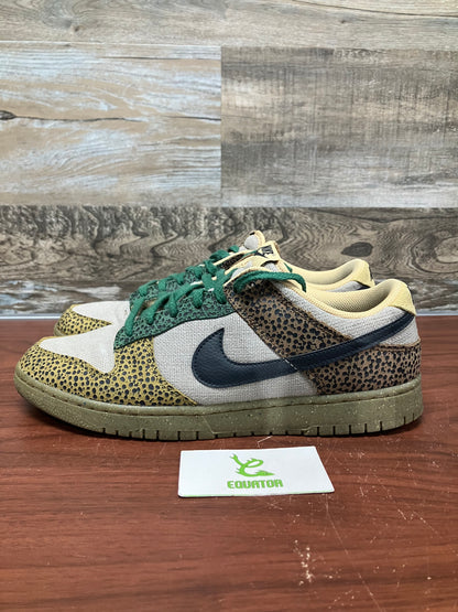 Nike Dunk Low Safari Golden Moss Size 12.5