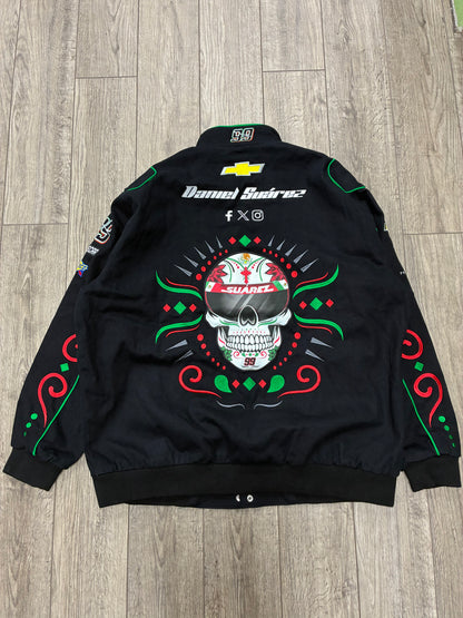 2XL - Daniel Suarez NASCAR Sugar Skull Cotton Twill Racing Jacket