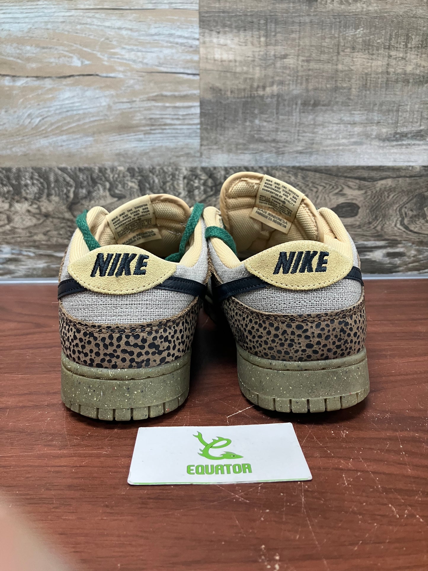 Nike Dunk Low Safari Golden Moss Size 12.5