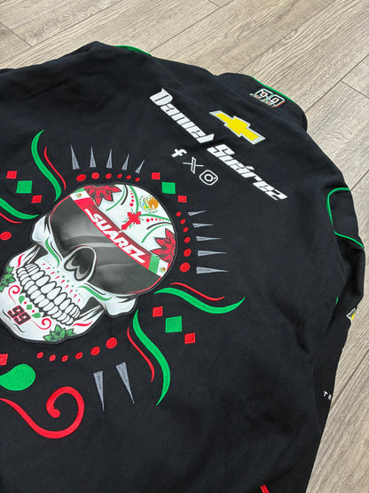 2XL - Daniel Suarez NASCAR Sugar Skull Cotton Twill Racing Jacket