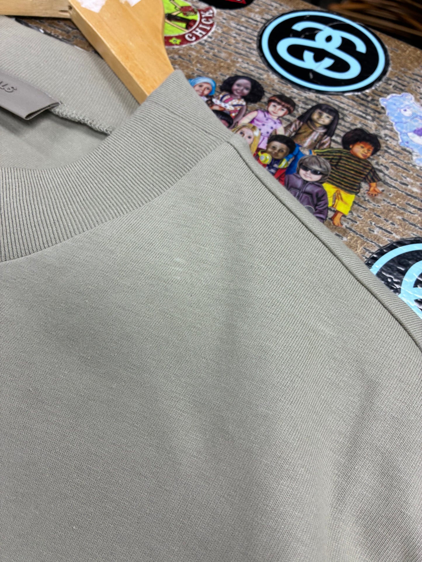 M - Fear Of God Essentials Beige Logo Shirt