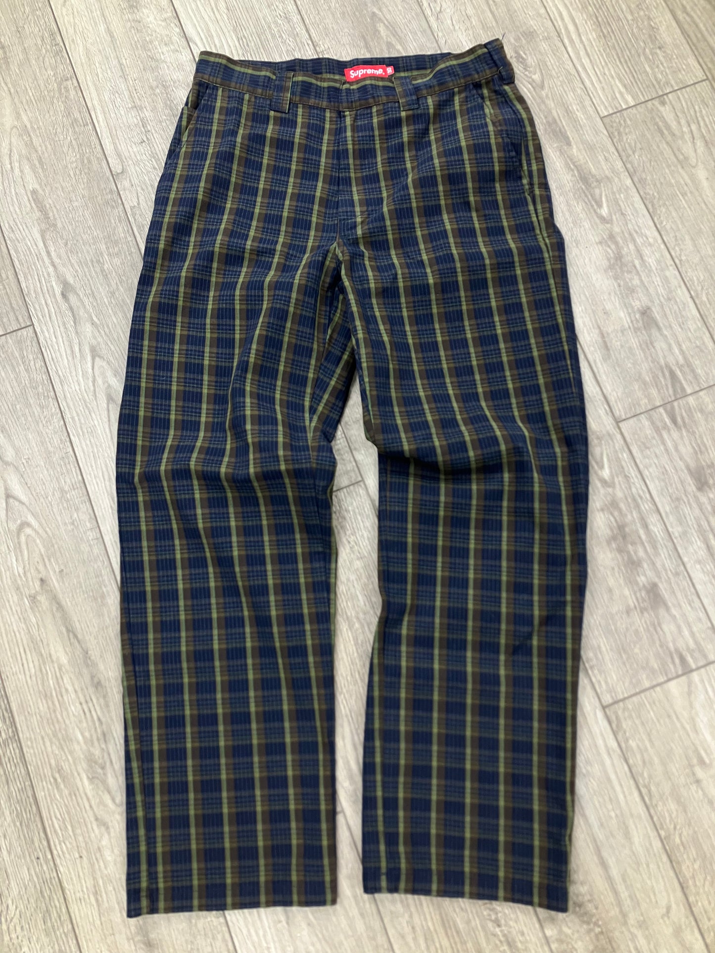 30-Supreme Plaid/Navy Work Pants