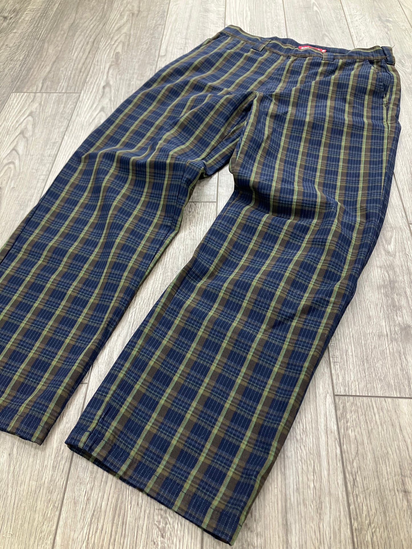 30-Supreme Plaid/Navy Work Pants