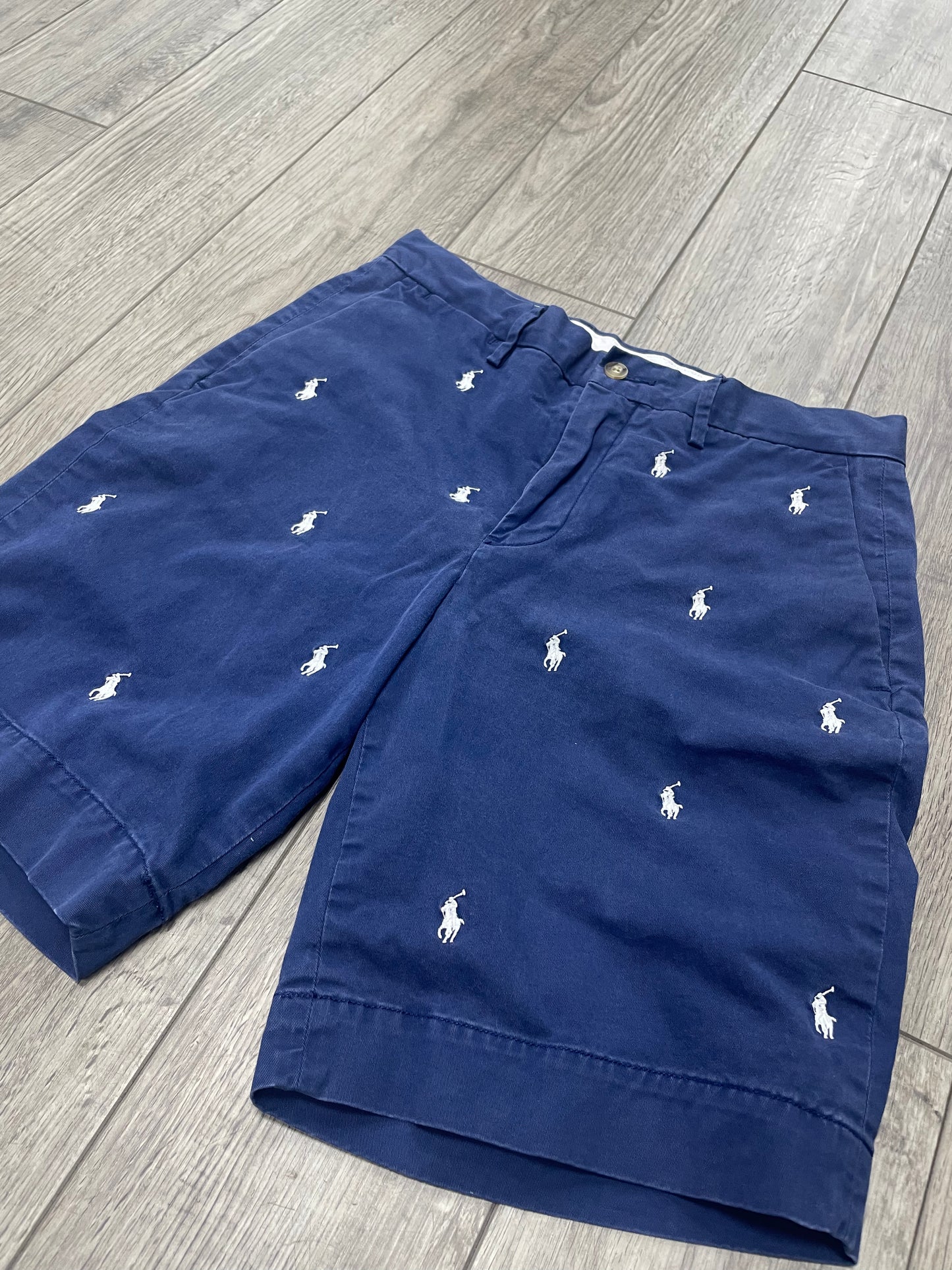 29 - Polo Ralph Lauren Navy Chino All Over Pony Shorts