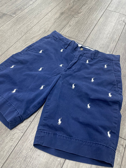 29 - Polo Ralph Lauren Navy Chino All Over Pony Shorts