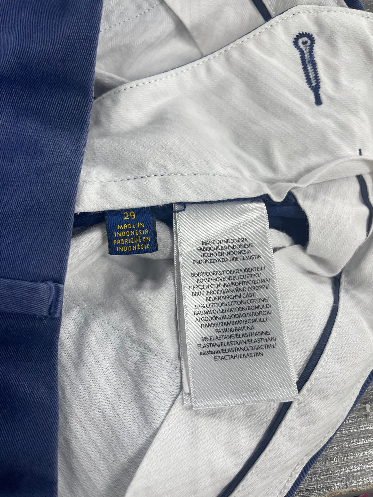 29 - Polo Ralph Lauren Navy Chino All Over Pony Shorts