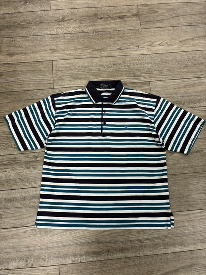 M - Vintage Burberry’s Striped Polo Shirt