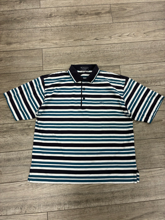 M - Vintage Burberry’s Striped Polo Shirt