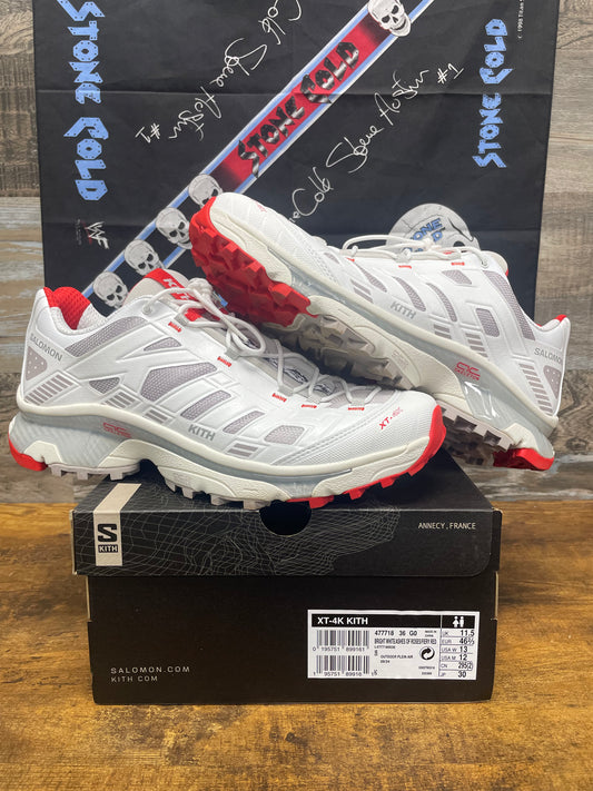 12-Salomon XT-4K Kith Kithmas White/Red