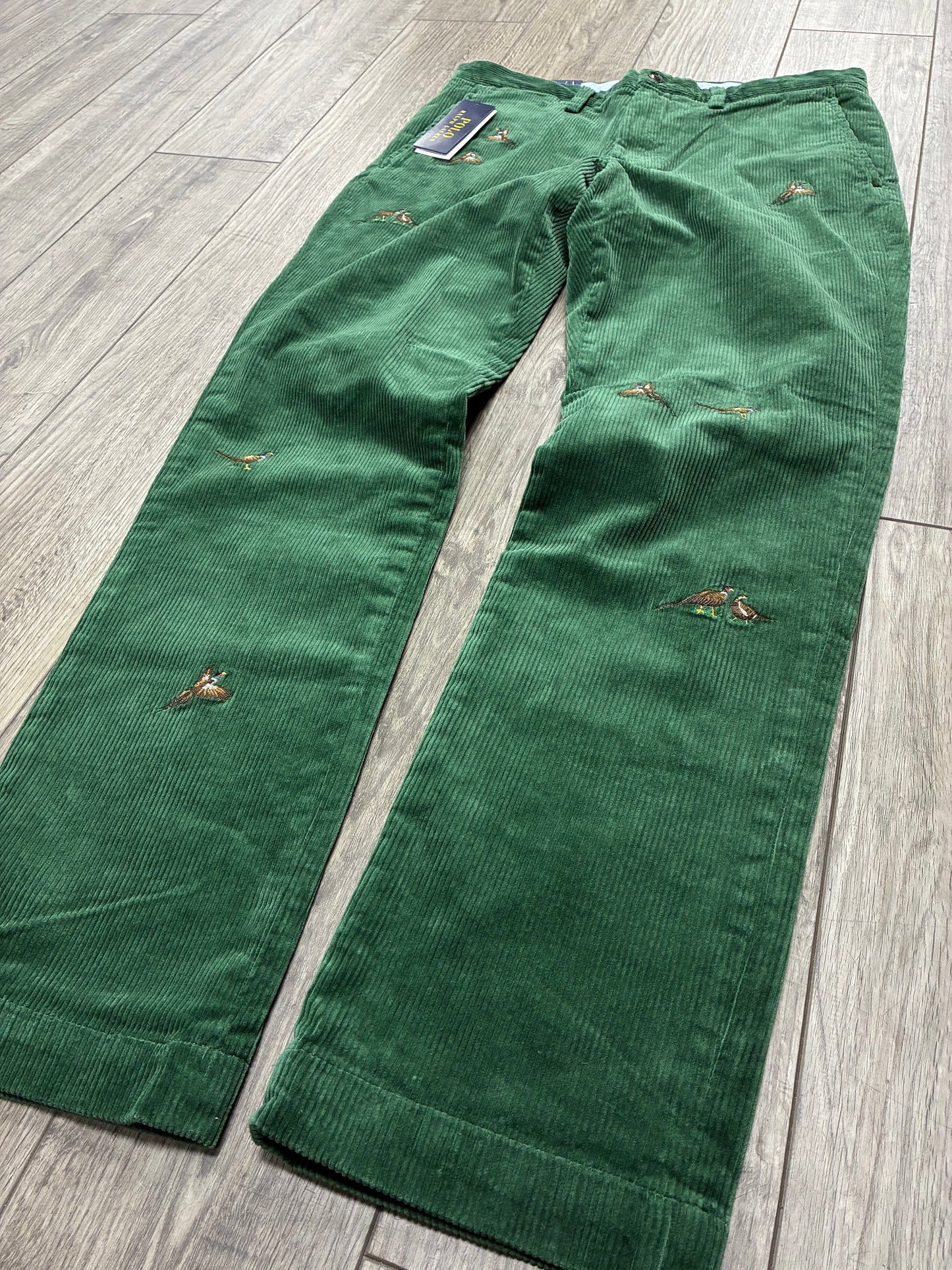 31 - Polo Ralph Lauren Green Corduroy Pheasant Bedford Pants