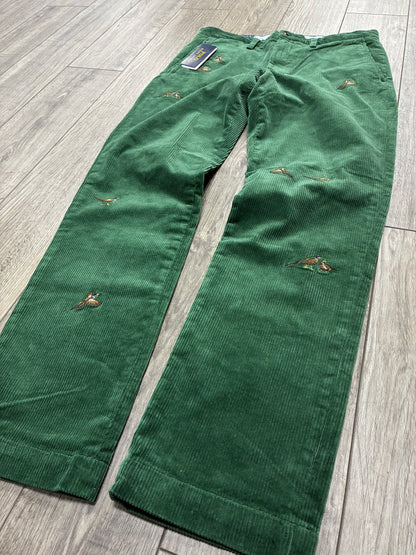 31 - Polo Ralph Lauren Green Corduroy Pheasant Bedford Pants