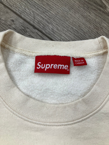 L-Supreme Cutout Box Logo Beige/Natural Crewneck