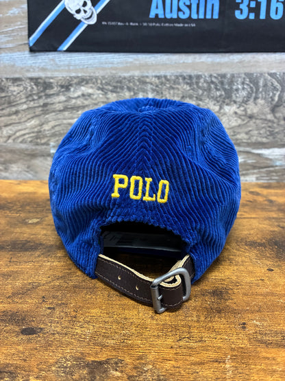 Polo Ralph Lauren Blue Corduroy Collegiate-Inspired Hat