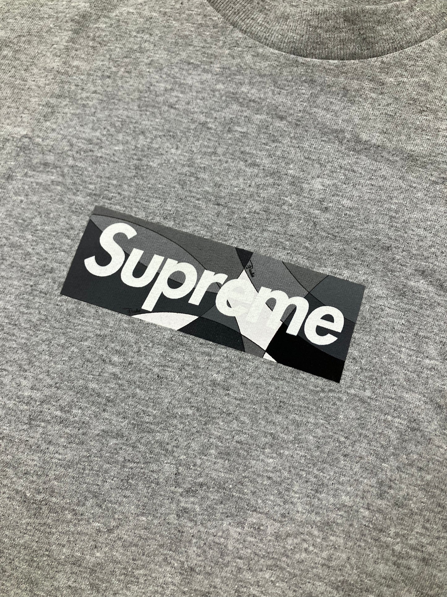 M-Supreme Emilio Pucci Gray Box logo Tee
