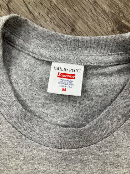 M-Supreme Emilio Pucci Gray Box logo Tee