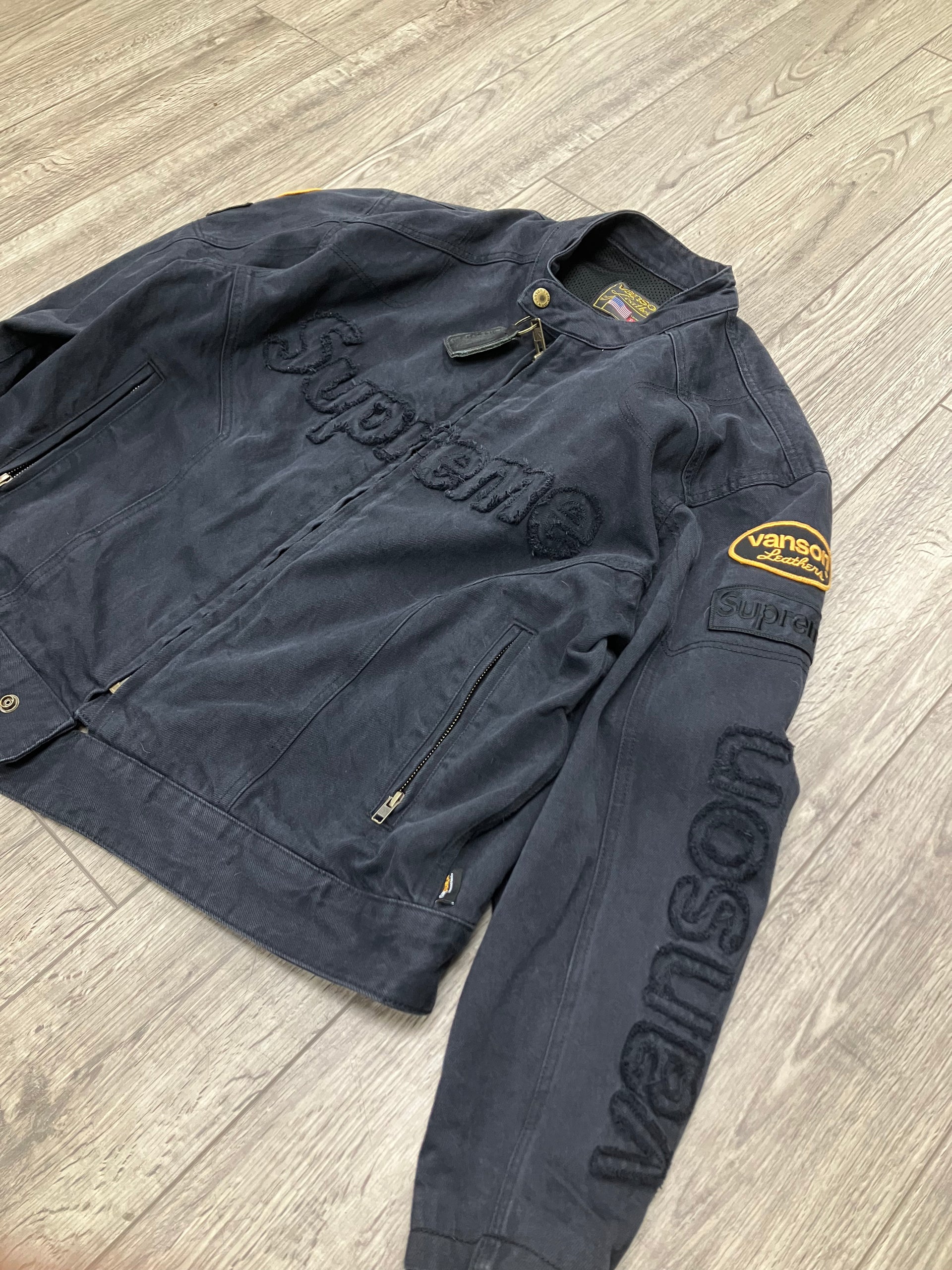 ジャケット・アウター L Vanson Leathers Cordura Jacket Denim Supreme Vanson Leathers Cordura Denim Jacket (FW22) - $498