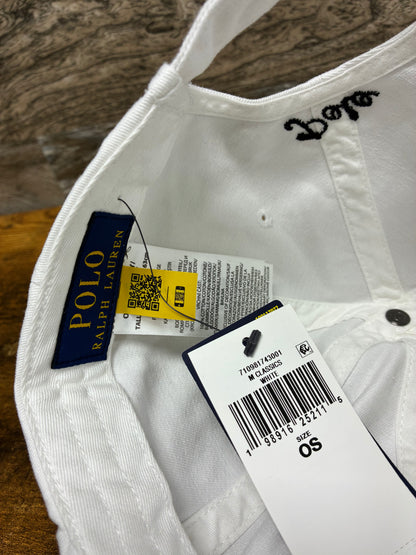 Polo Ralph Lauren Embroidered Dog White Baseball hat