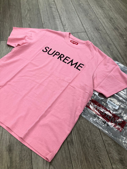 L-Supreme Pink Capital S/S Tee