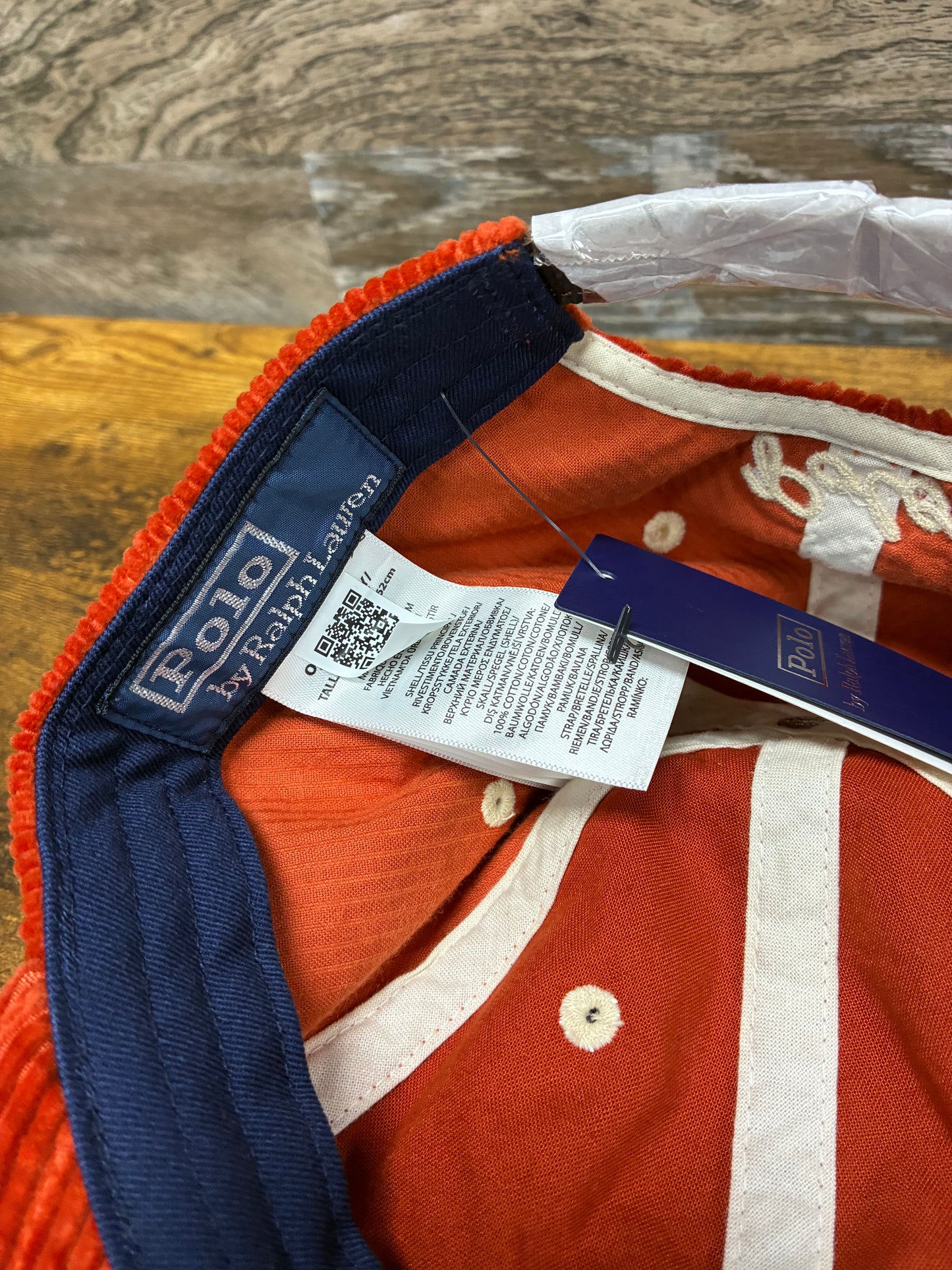 Polo Ralph Lauren “RALPH” Orange Corduroy Hat