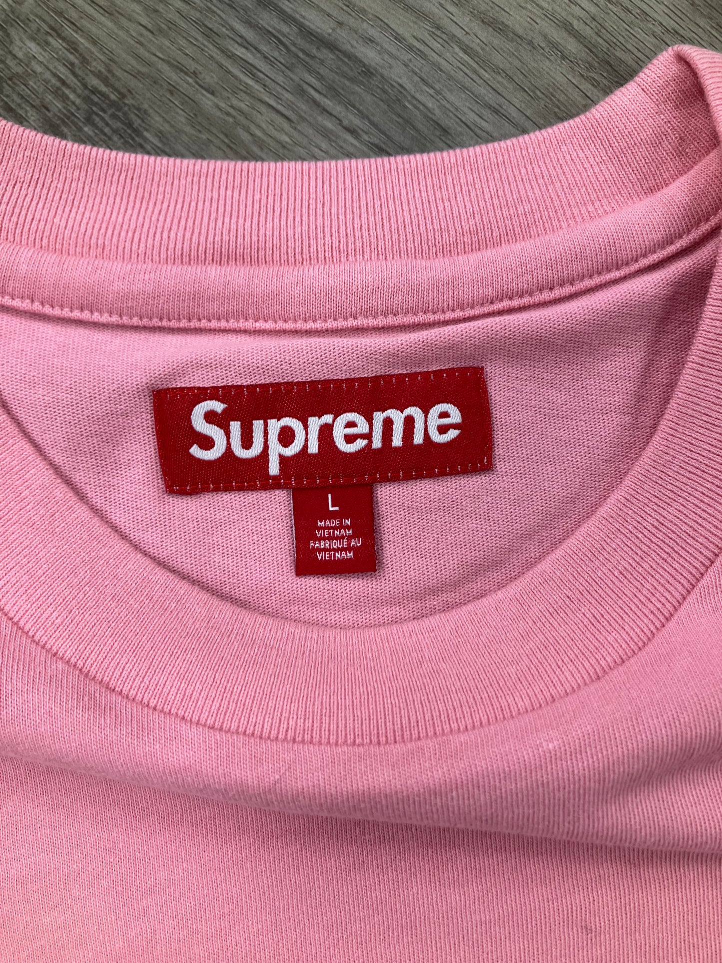 L-Supreme Pink Capital S/S Tee
