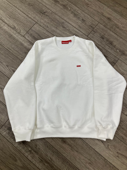 L-white Supreme Small Box Crewneck