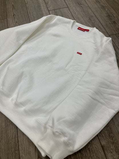 L-white Supreme Small Box Crewneck