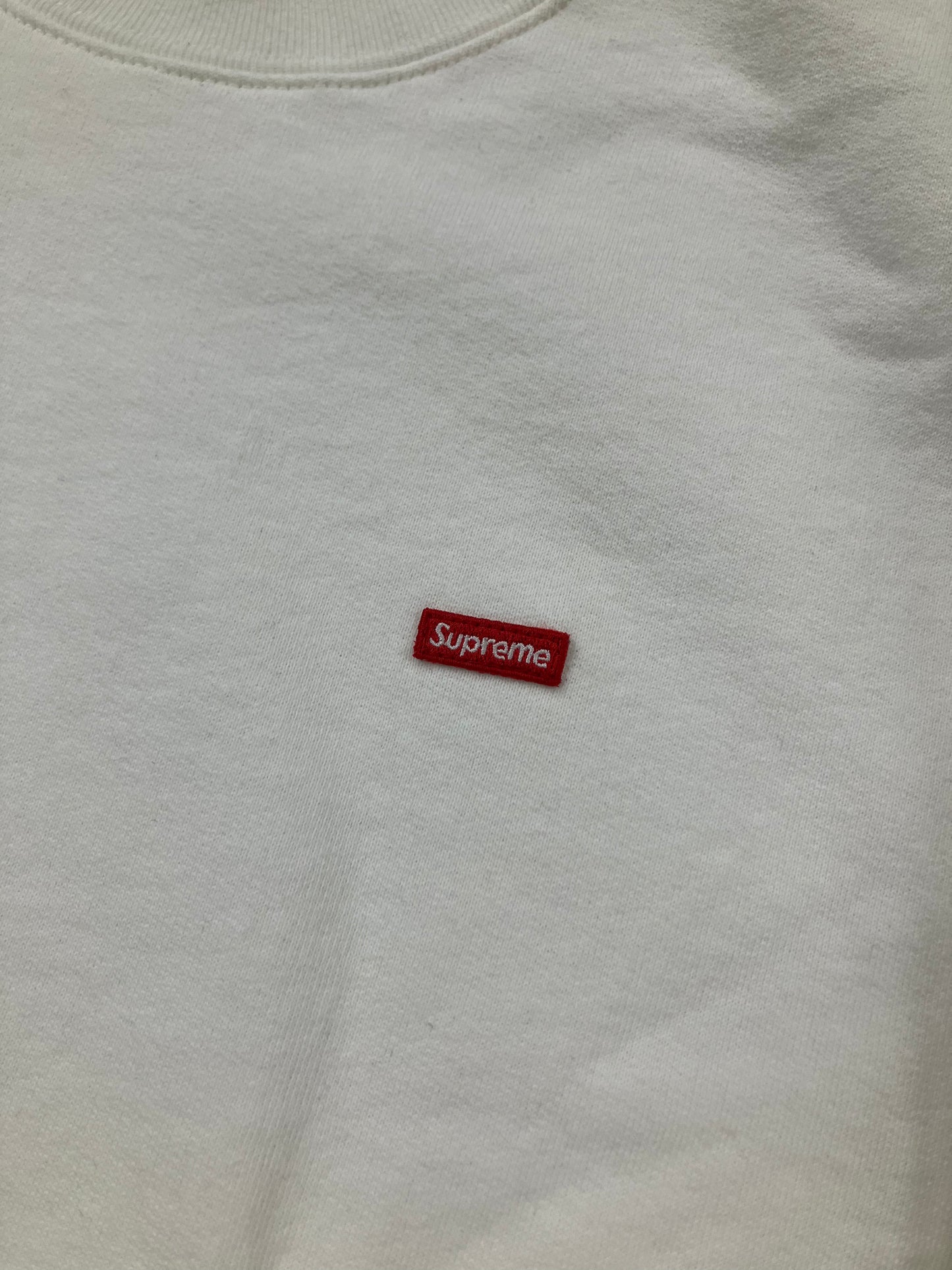 L-white Supreme Small Box Crewneck