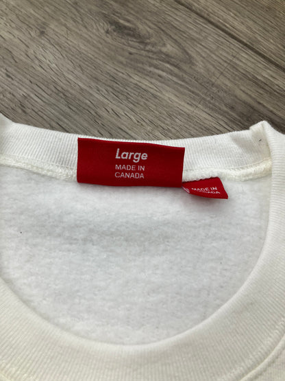L-white Supreme Small Box Crewneck