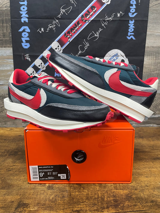 9.5-Sacai Undercover Nike LDWaffle Red/Midnight