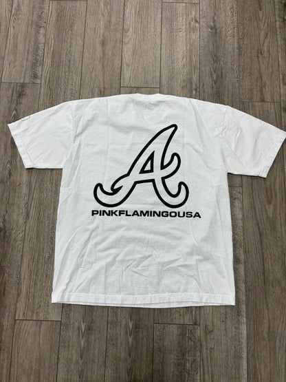 XL - Pink Flamingo USA White Logo T-Shirt