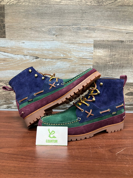 Polo Ralph Lauren Ranger Color-Blocked Suede Boot Size 11.5