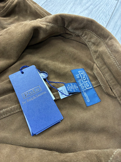 Size M - Polo Ralph Lauren Topstiched Suede Blazer Jacket