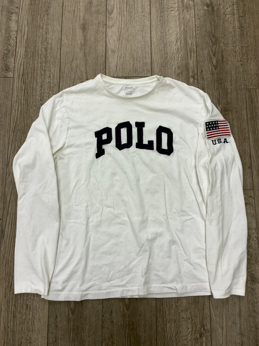L - Polo Ralph Lauren Logo Print Flag Long Sleeve Shirt