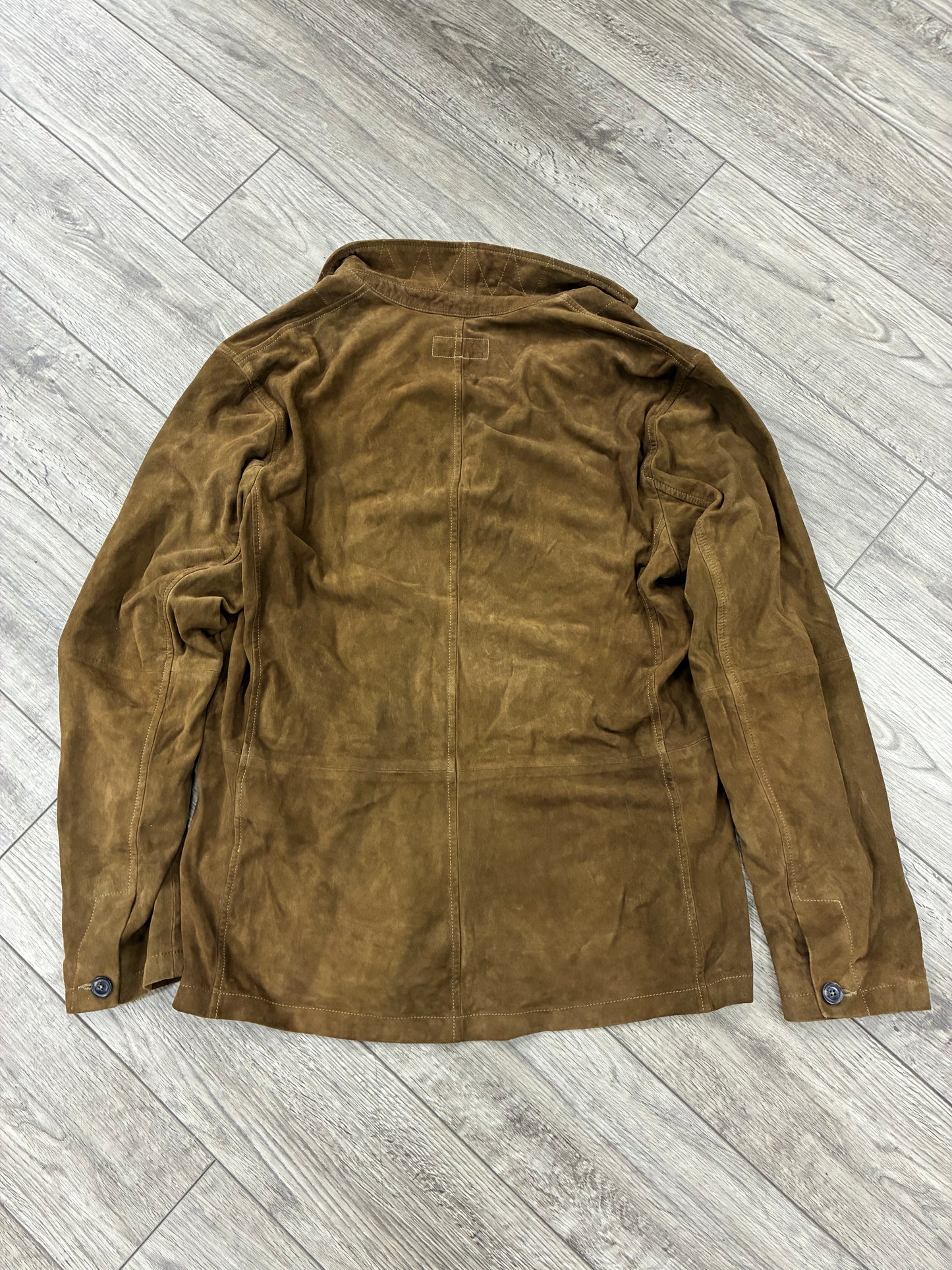 Size M - Polo Ralph Lauren Topstiched Suede Blazer Jacket