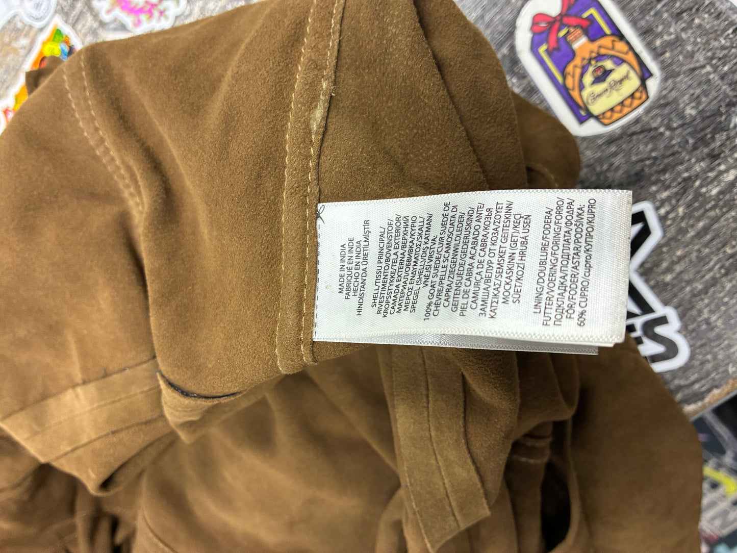 Size M - Polo Ralph Lauren Topstiched Suede Blazer Jacket