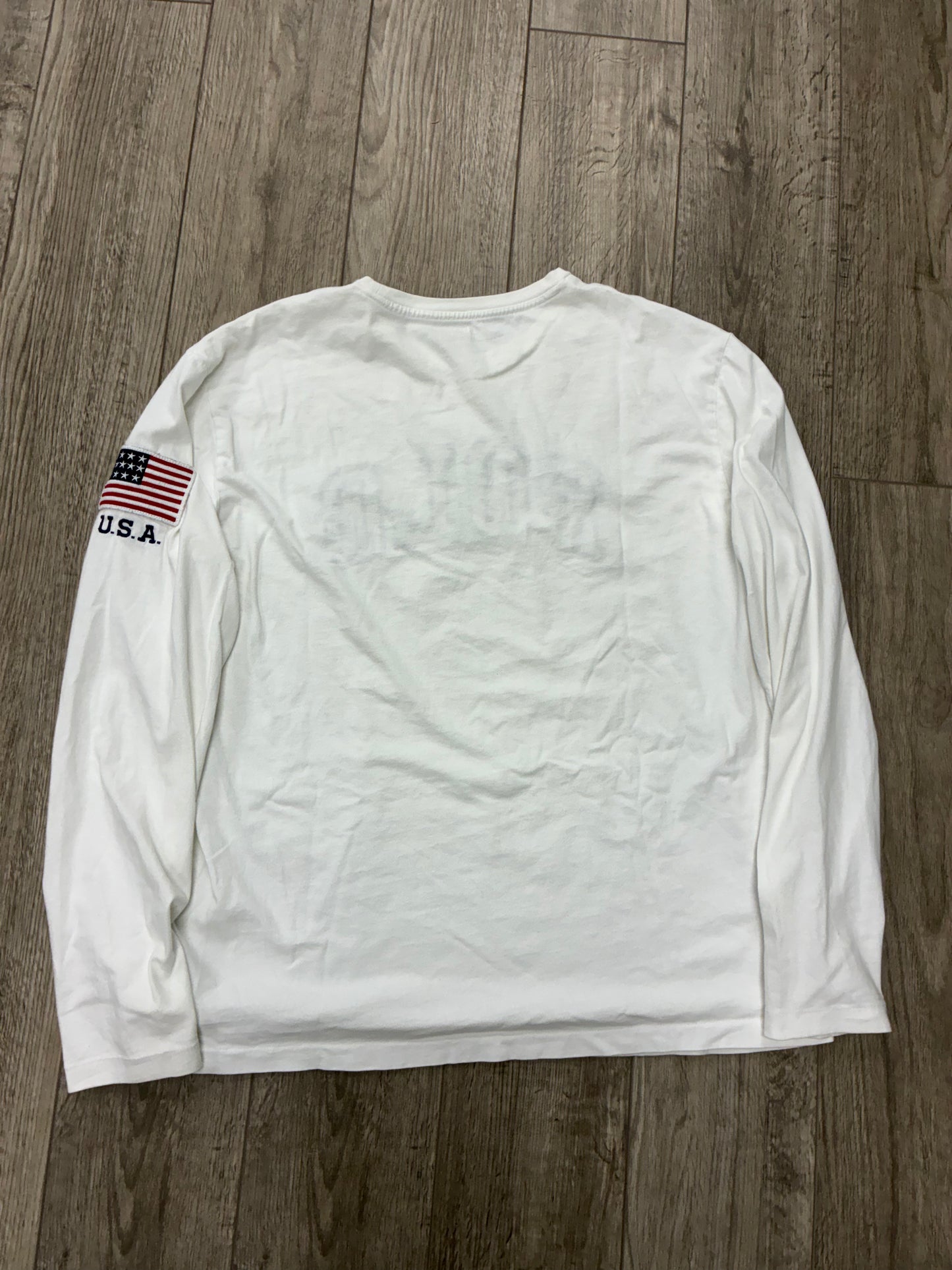 L - Polo Ralph Lauren Logo Print Flag Long Sleeve Shirt