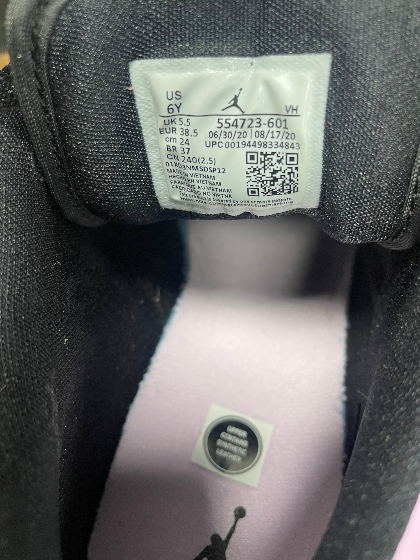 6Y-Air Jordan 1 Low Light Arctic Pink