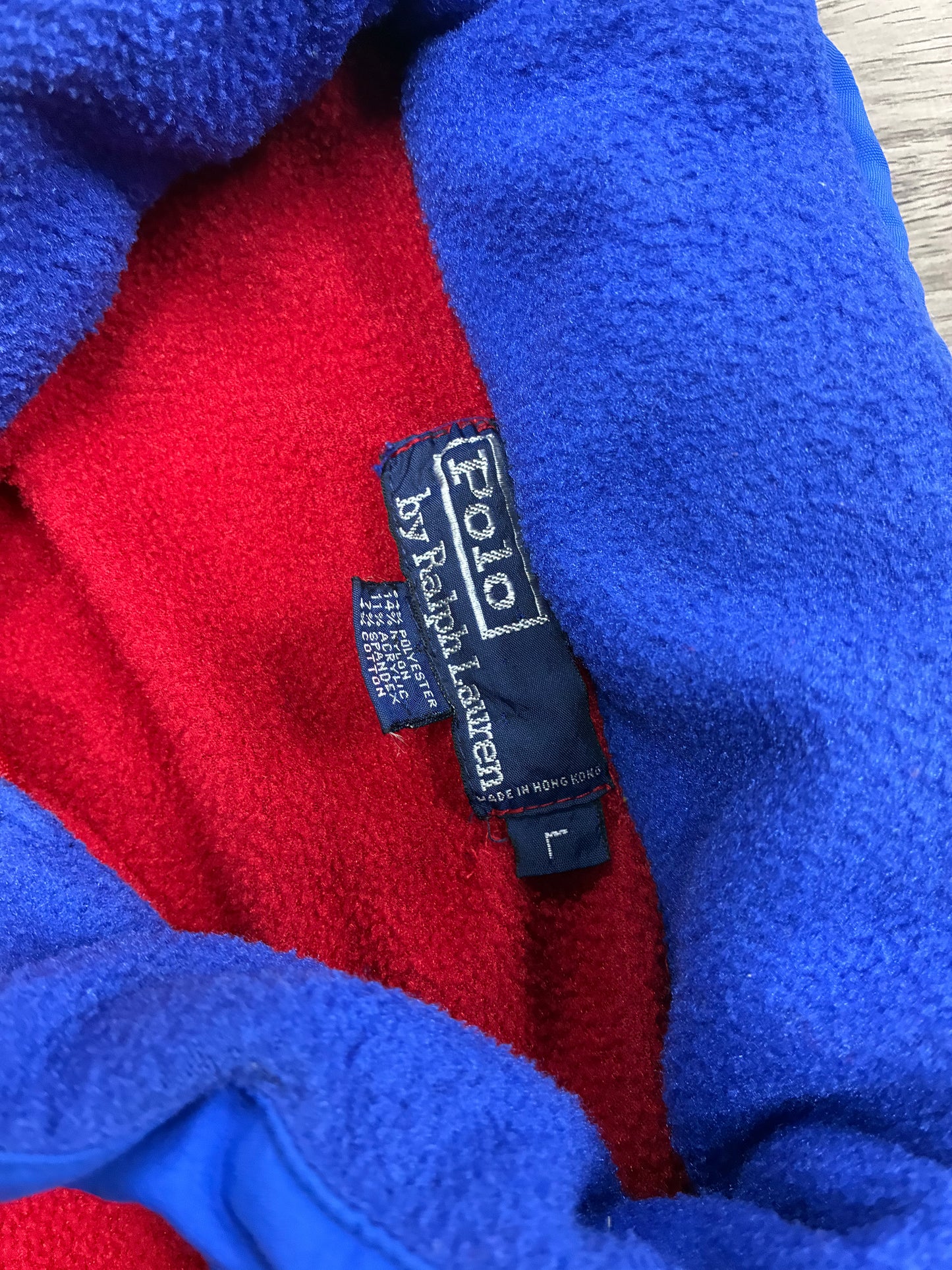 L - Vintage Polo Ralph Lauren “Superman” USA Red Fleece