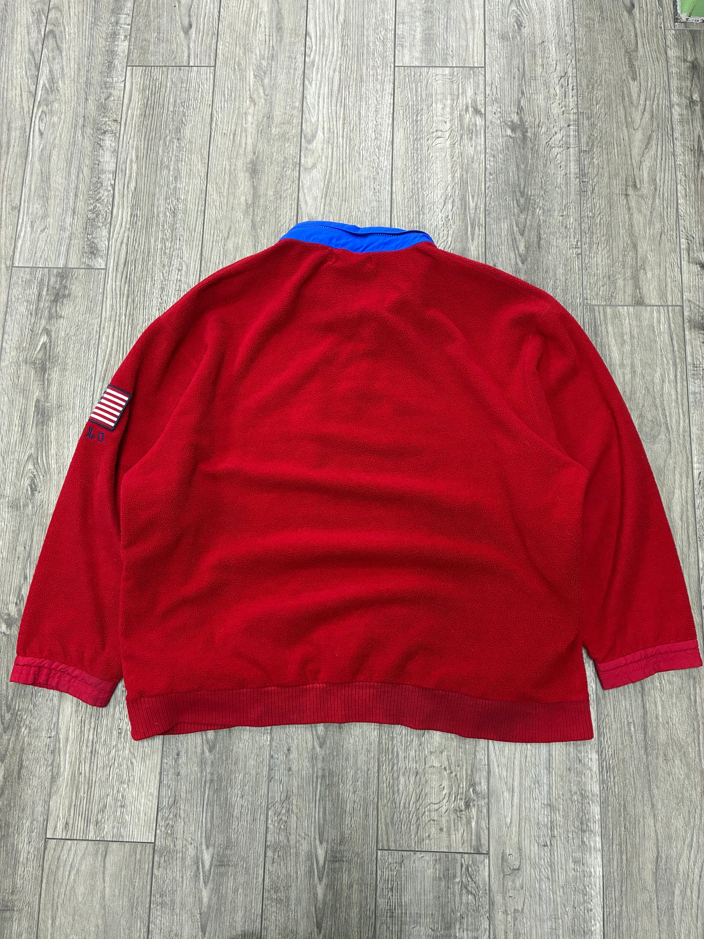 L - Vintage Polo Ralph Lauren “Superman” USA Red Fleece