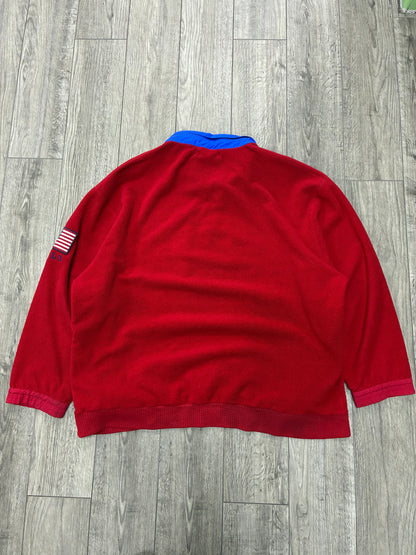 L - Vintage Polo Ralph Lauren “Superman” USA Red Fleece