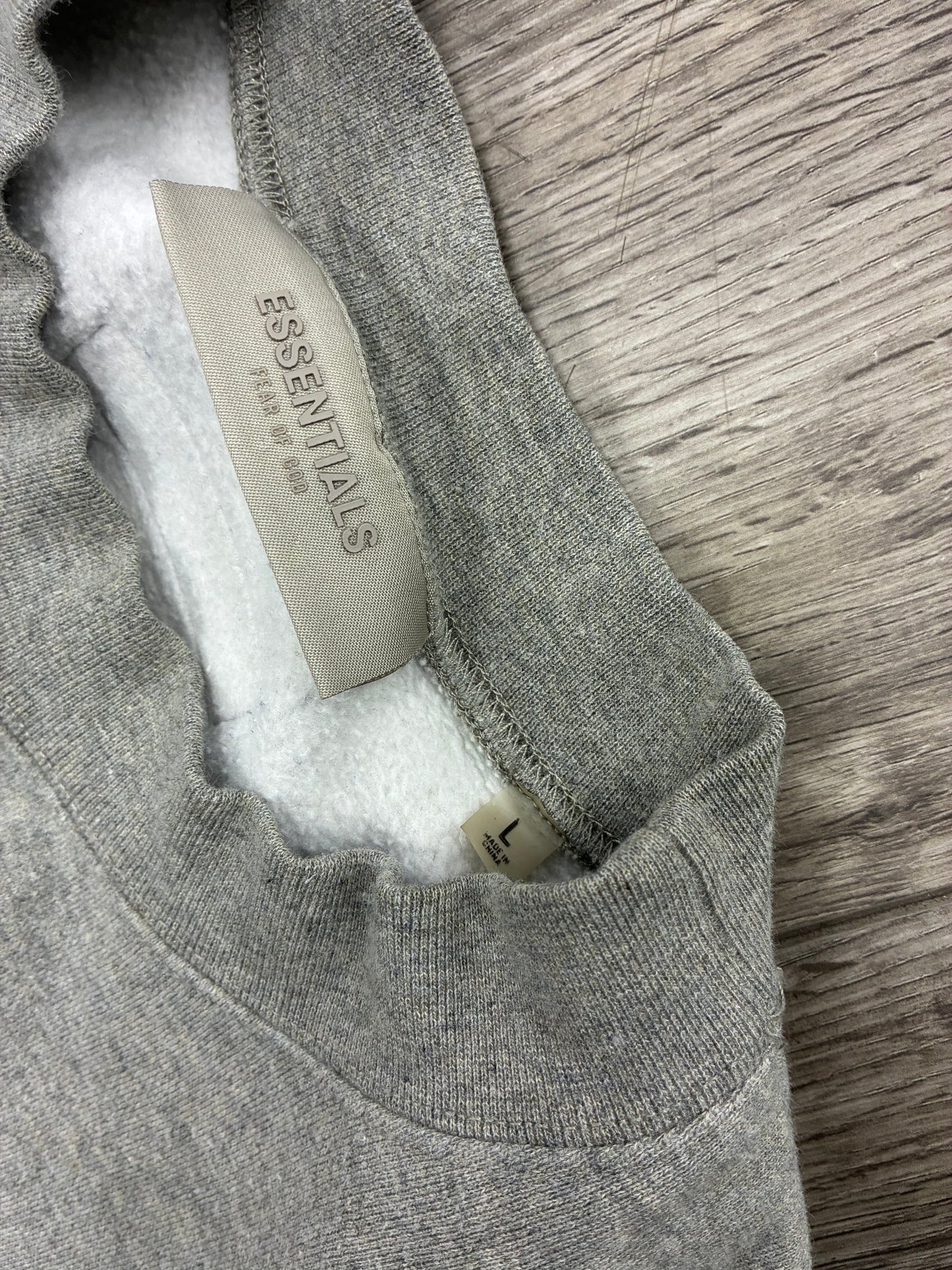 L - Fear Of God Essentials Heather grey Crewneck