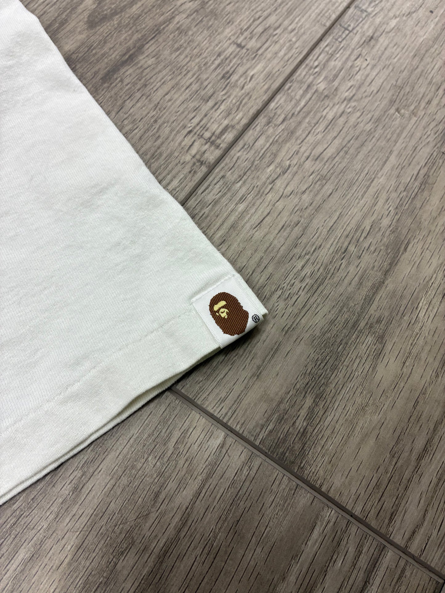M - Bape White Cavalry Logo T-Shirt